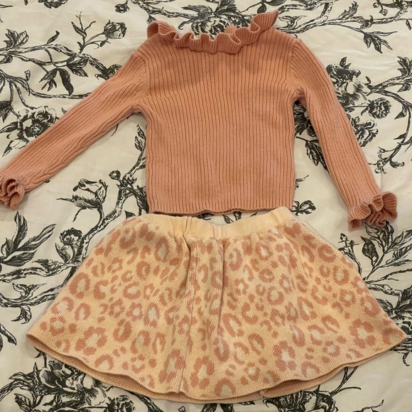 Isaac‎ Mizrahi 12 Month Sweater/Animal Print Skirt Set - Picture 1 of 6